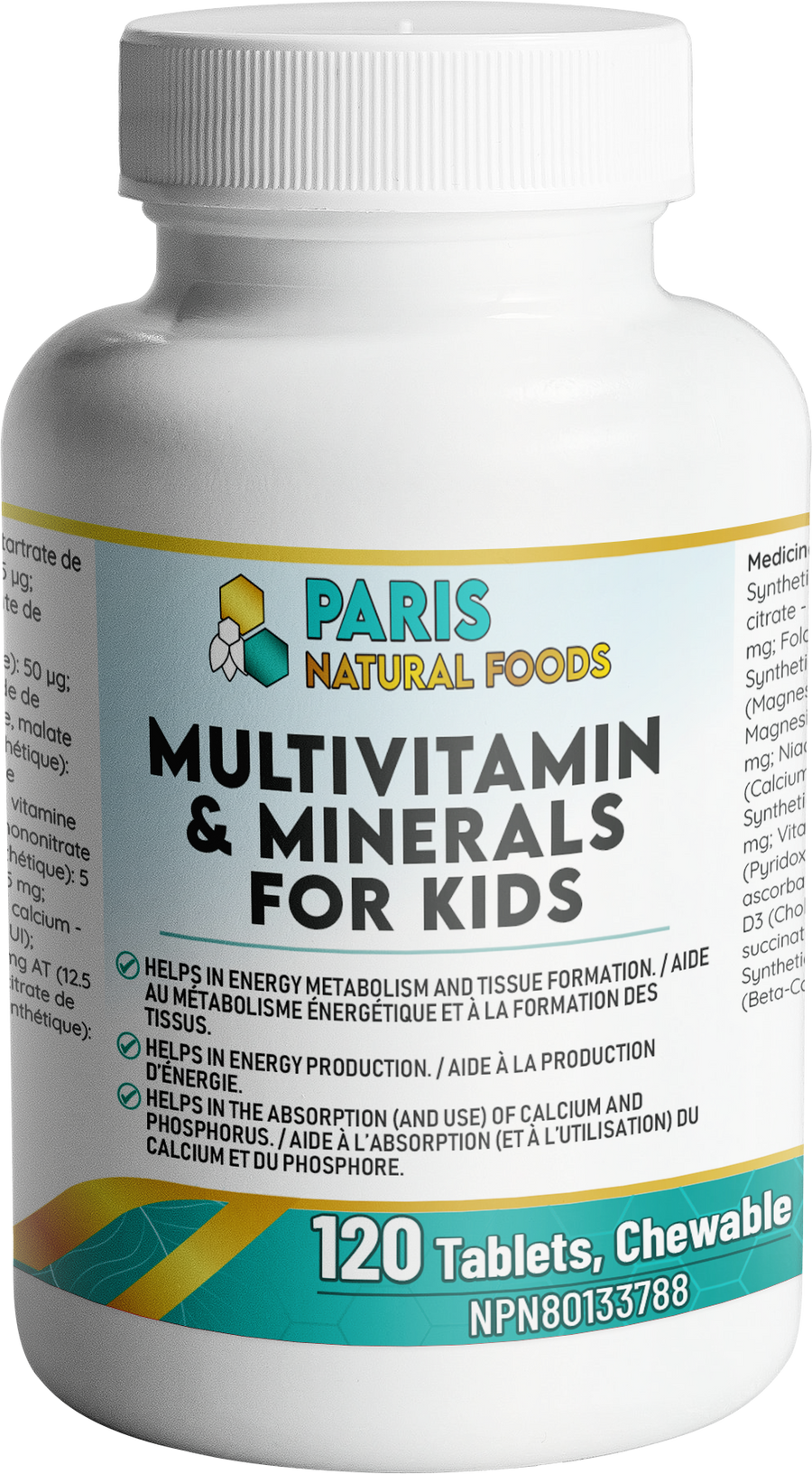 PNF - Multivitamin and Mineral For Kids 120 tabs, chewable
