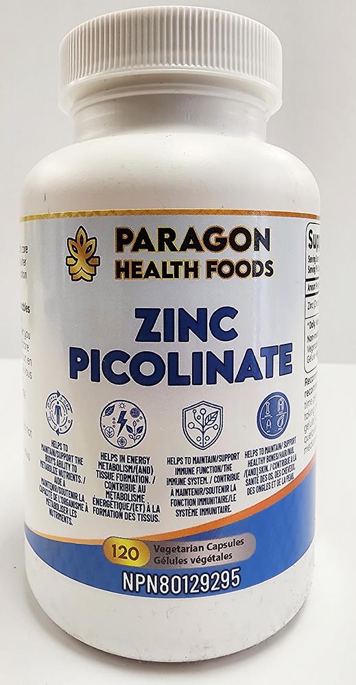 Paragon Health Foods Zinc Picolinate 120vcaps