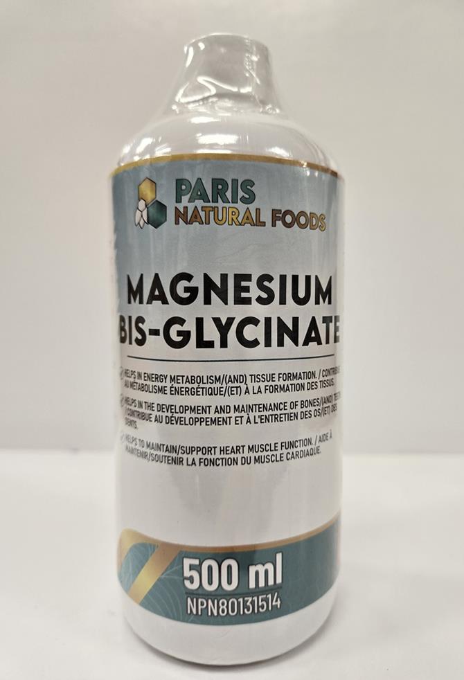 Paris Natural Foods Magnesium Bisglycinate Liquid 500ml