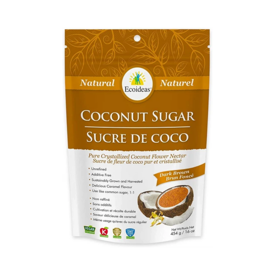 Ecoideas Coconut Sugar Dark Brown 454G