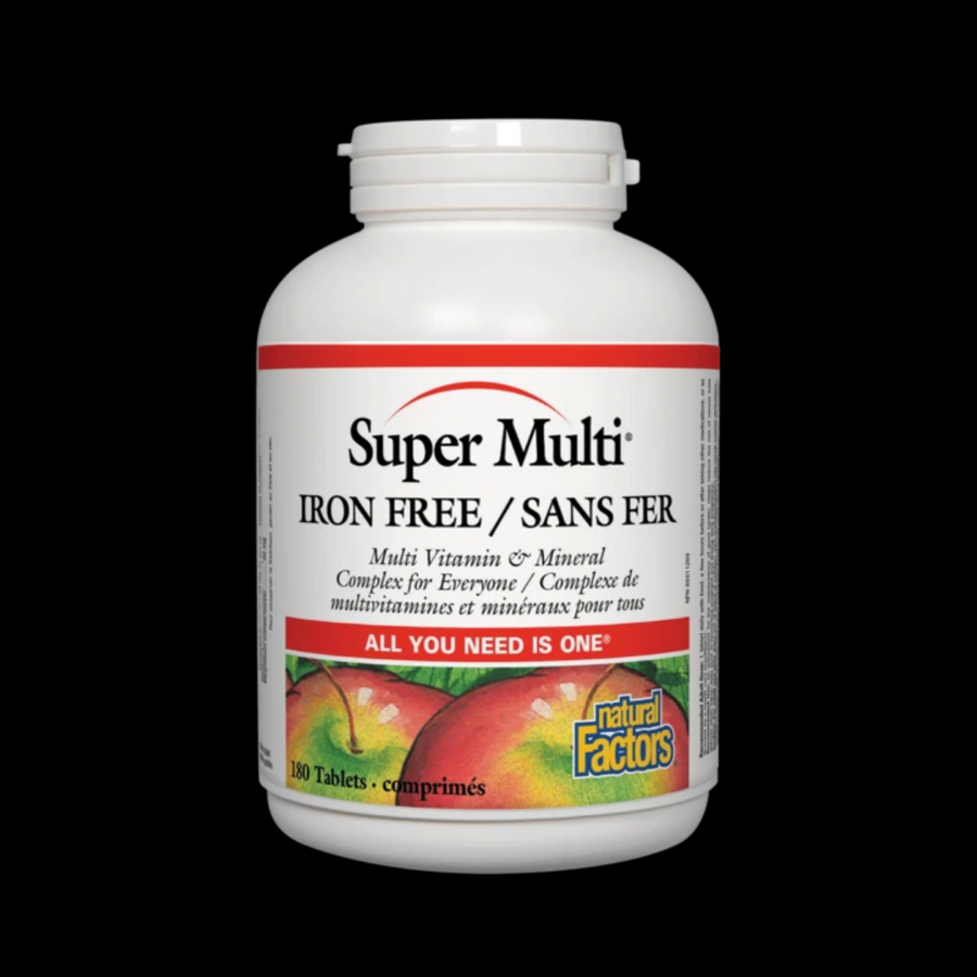 Natural Factors Super Multi Iron Free (180 Tabs)
Natural Factors Super Multi® Iron Free 180 Tabs