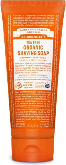 Dr. Bronner Organic Shaving Soap Tea Tree 207ml