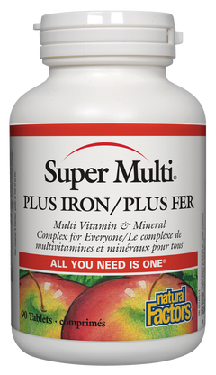 NATURAL FACTORS SUPER MULTI PLUS IRON P0TABS