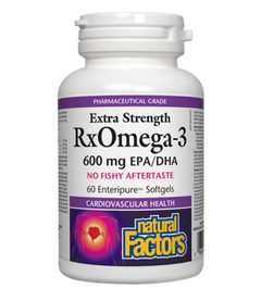 Natural Factors RxOmega-3 600mg EPA/DHA 60Softgels
