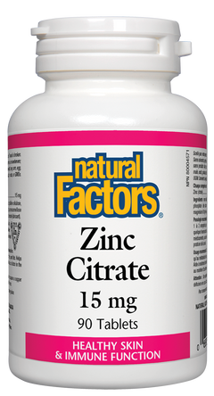 NATURAL FACTORS ZINC 15MG 90 TABS