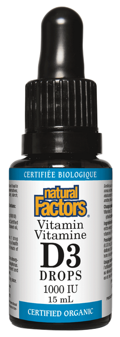 NATURAL FACTORS VITAMIN D3 LIQUID 1000IU 15ML