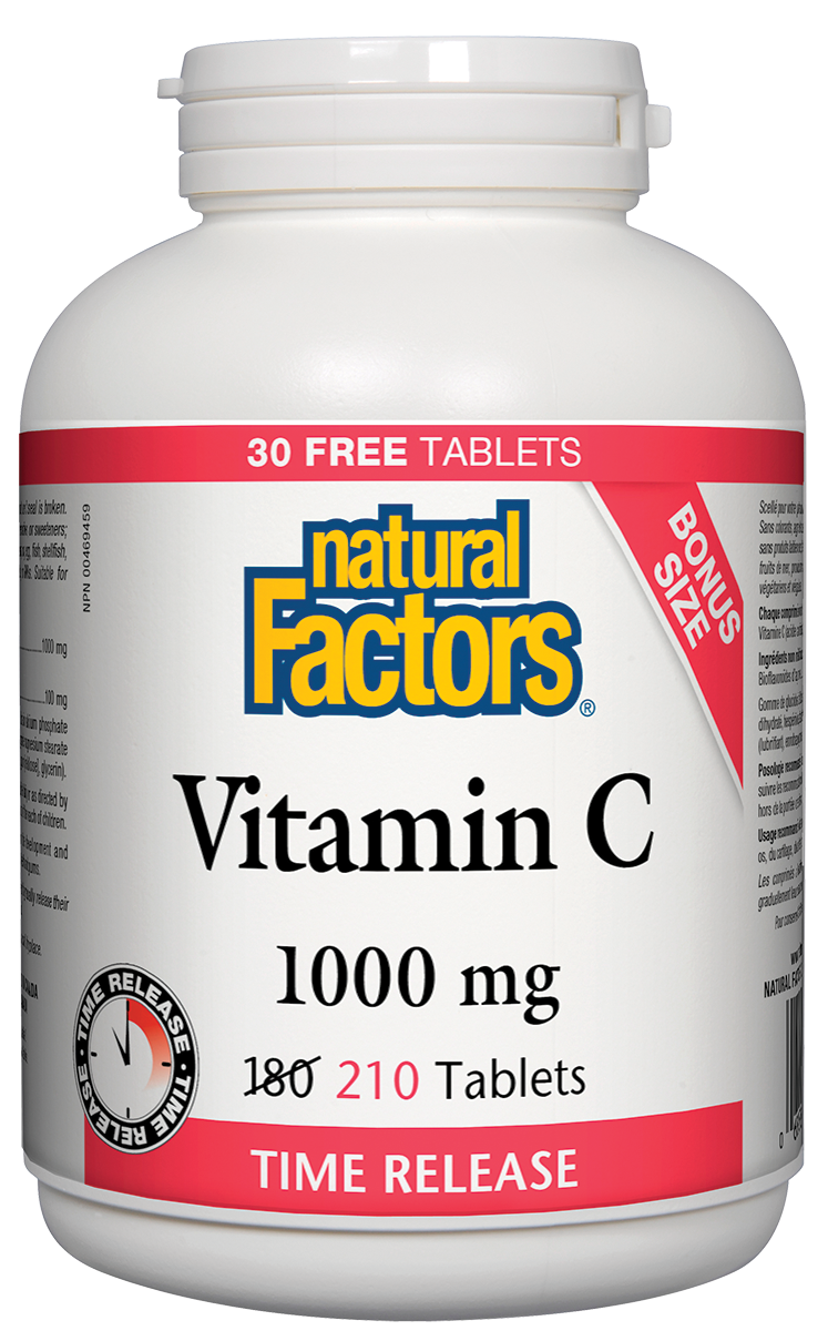 NATURAL FACTORS TIME RELEASE C 210 TABS