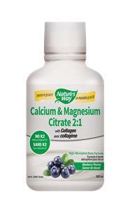 Nature's Way Calcium & Magnesium Citrate Blueberry 500ml