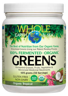 Whole Earth and Sea Fermented Organic Greens - Tropical Fruits