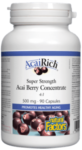 Natural Factors Acai Rich Super Strength Acai Concentrate 500mg (90Caps)