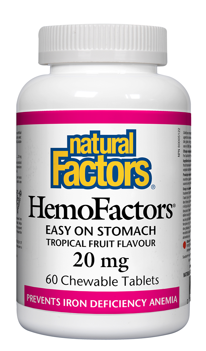Natural Factors HemoFactors 20mg 60 Chewable Tablets