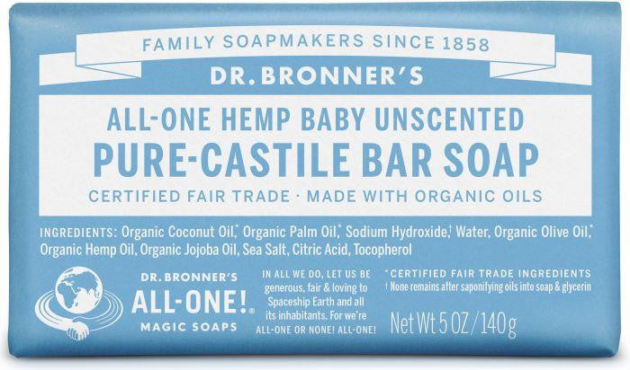 Dr. Bronner Pure-Castile Bar Soap Baby Unscented