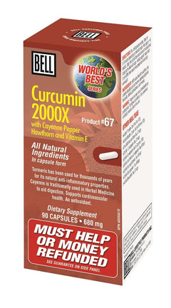 BELL Curcumin 2000X Cayenne Pepper 680mg 90caps