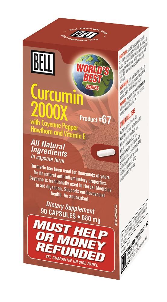 BELL Curcumin 2000X Cayenne Pepper 680mg 90caps