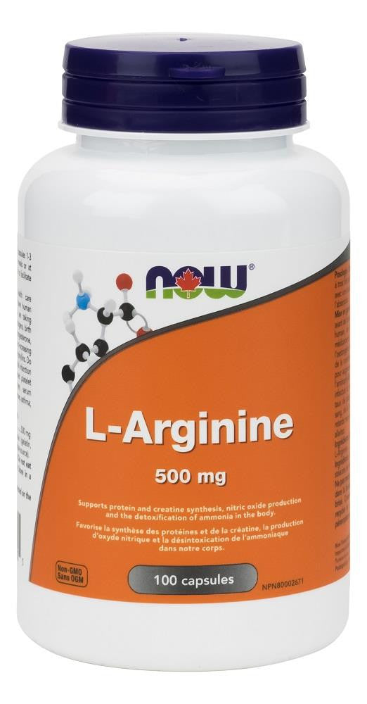 NOW L-ARGININE 500MG 100 CAPSULES