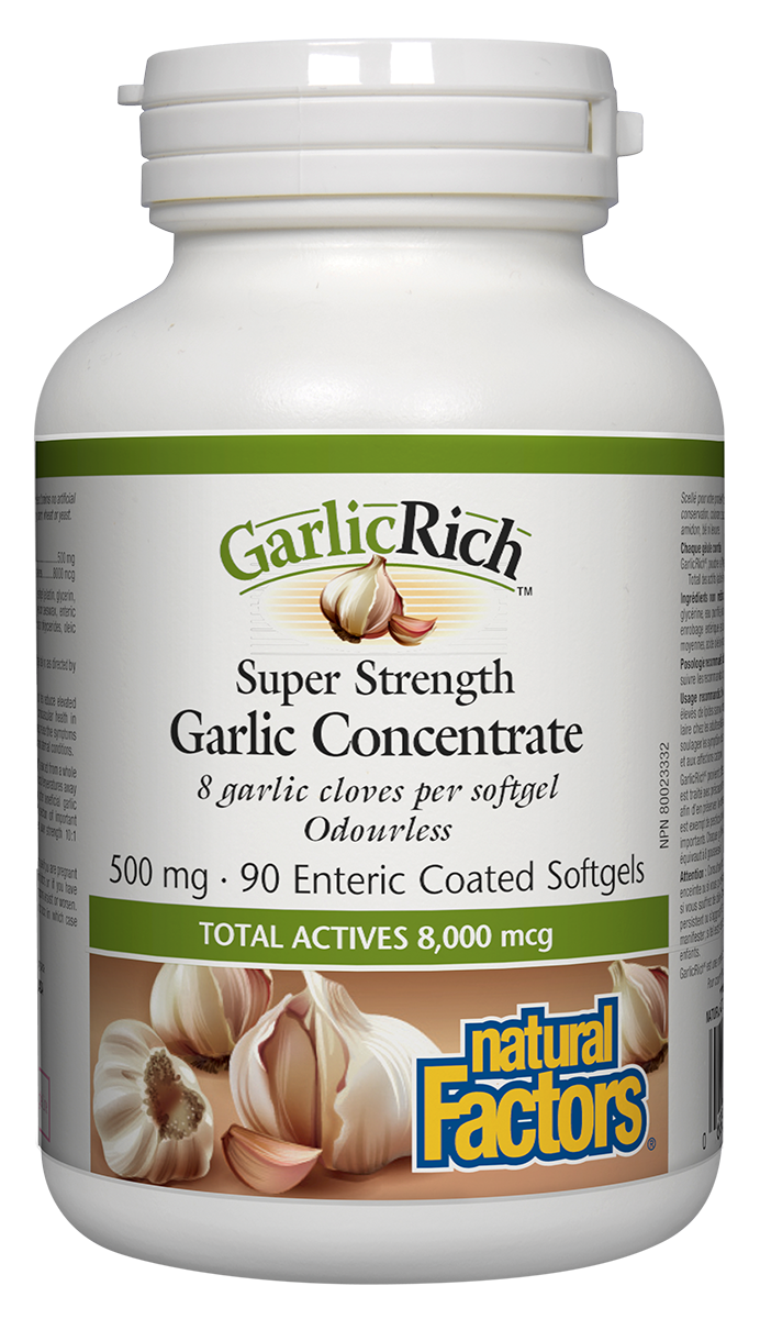 Natural Factors Garlic Concentrate Super Strength 500MG 90SG
