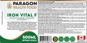 Paragon Health Foods Iron Vital F 500ml