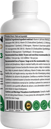Paragon Health Foods Liquid K2 D3 A 500ml