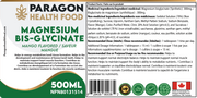 Paragon Health Foods Magnesium Bisglycinate 500ml