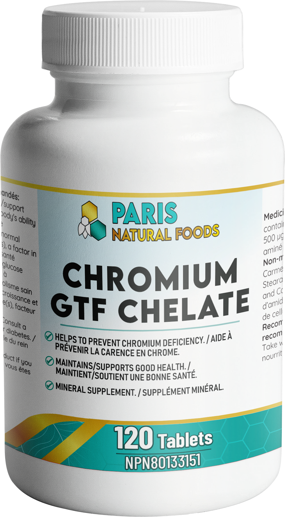 Paris Natural Foods Chromium GTF Chelate 120tabs