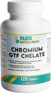 Paris Natural Foods Chromium GTF Chelate 120tabs