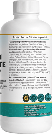 Paris Natural Foods Magnesium Bisglycinate Liquid 500ml