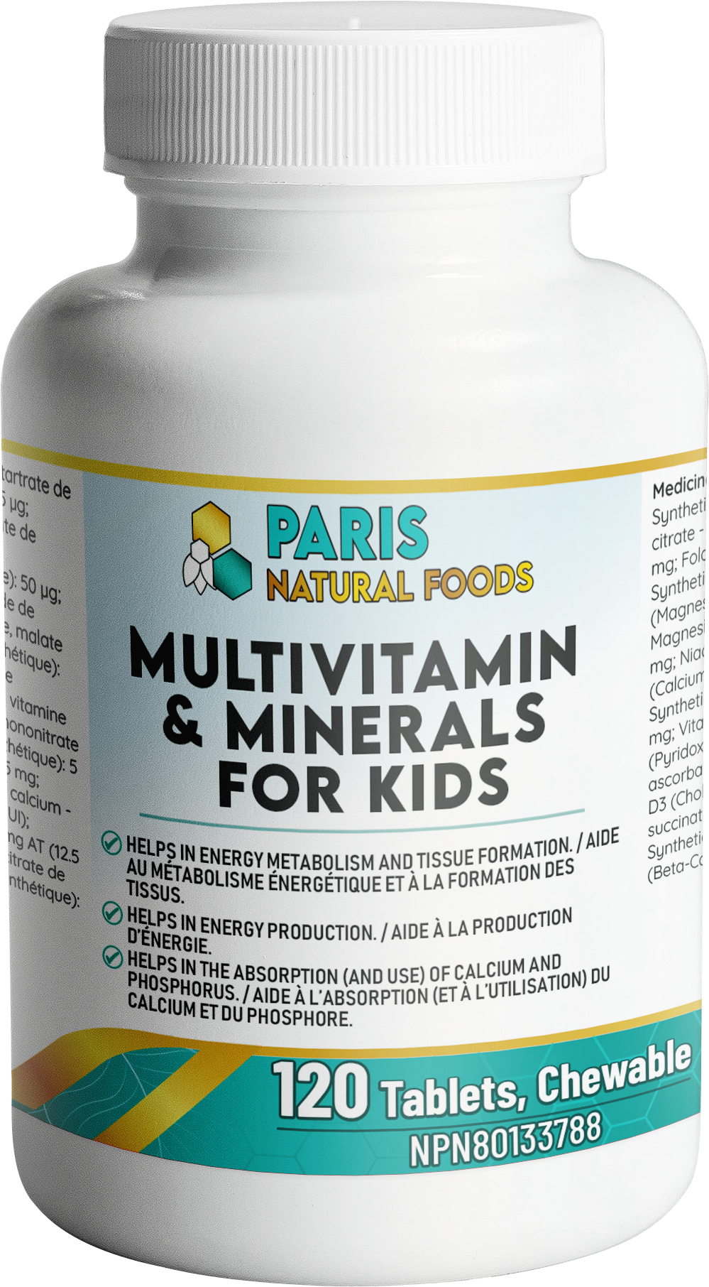 Paris Natural Foods Multivitamin and Mineral For Kids 120 chews