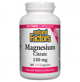 Natural Factors Magnesium Citrate 150 Mg 210 Capsules