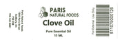 Paris Natural Foods Clove Essential Oil 15ml