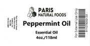 Paris Natural Foods Peppermint Essential Oil 118ml 4oz.