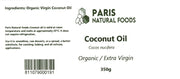 Paris Natural Foods Coconut Oil 350g