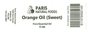 Paris Natural Foods Orange Essential Oil 15ml