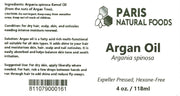 Paris Natural Foods Argan Oil 118ml / 4oz.