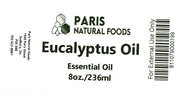 Paris Natural Foods Eucalyptus Essential Oil 236ml / 8oz.