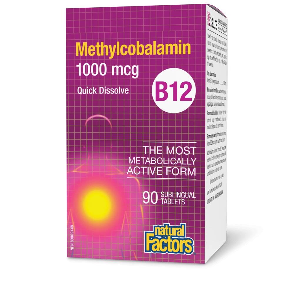 Natural Factors B12 Methyl 1000MCG 90 Sublingual Tablets