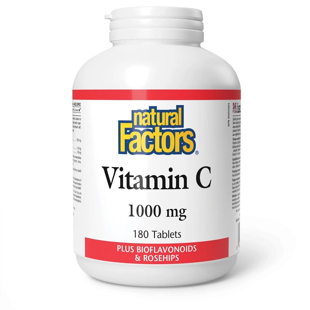 NATURAL FACTORS VITAMIN C 1000MG 180TABLET (ASCORBIC ACID)