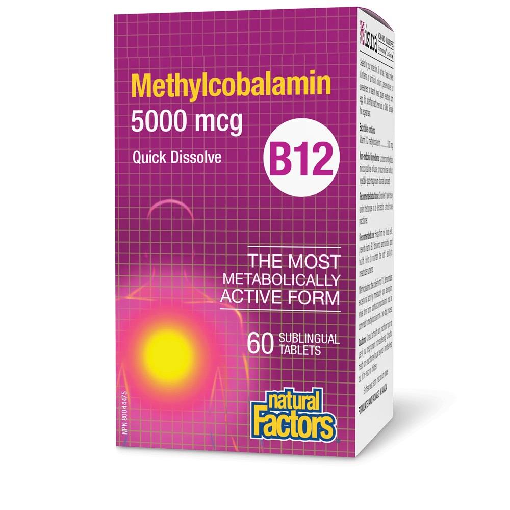 Natural Factors B12 Methyl 5000MCG 60 Sublingual Tablets