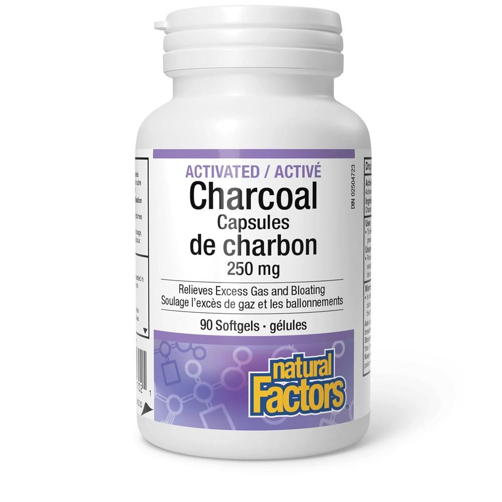 Natural Factors Activated Charcoal 90 softgels