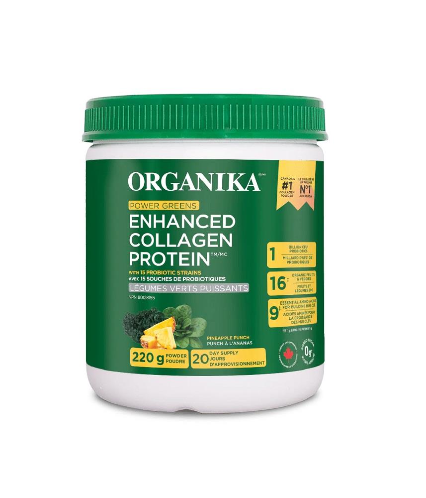 Organika Enhanced Collagen Protein Power Greens with Probiotics