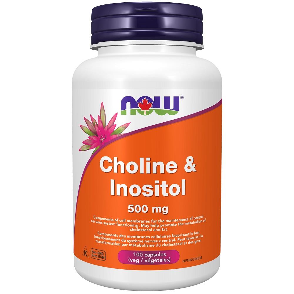 NOW Choline & Inositol 500mg 100Caps