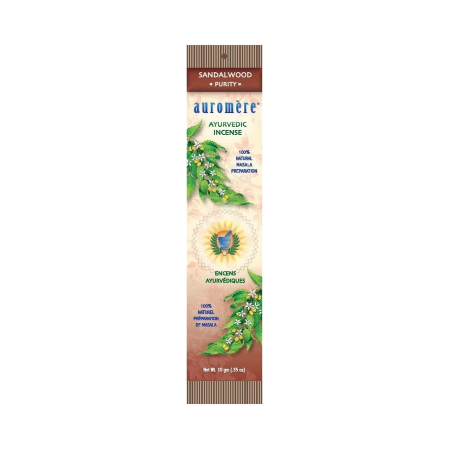 Auromere Ayurvedic Incense – SANDALWOOD – Purity