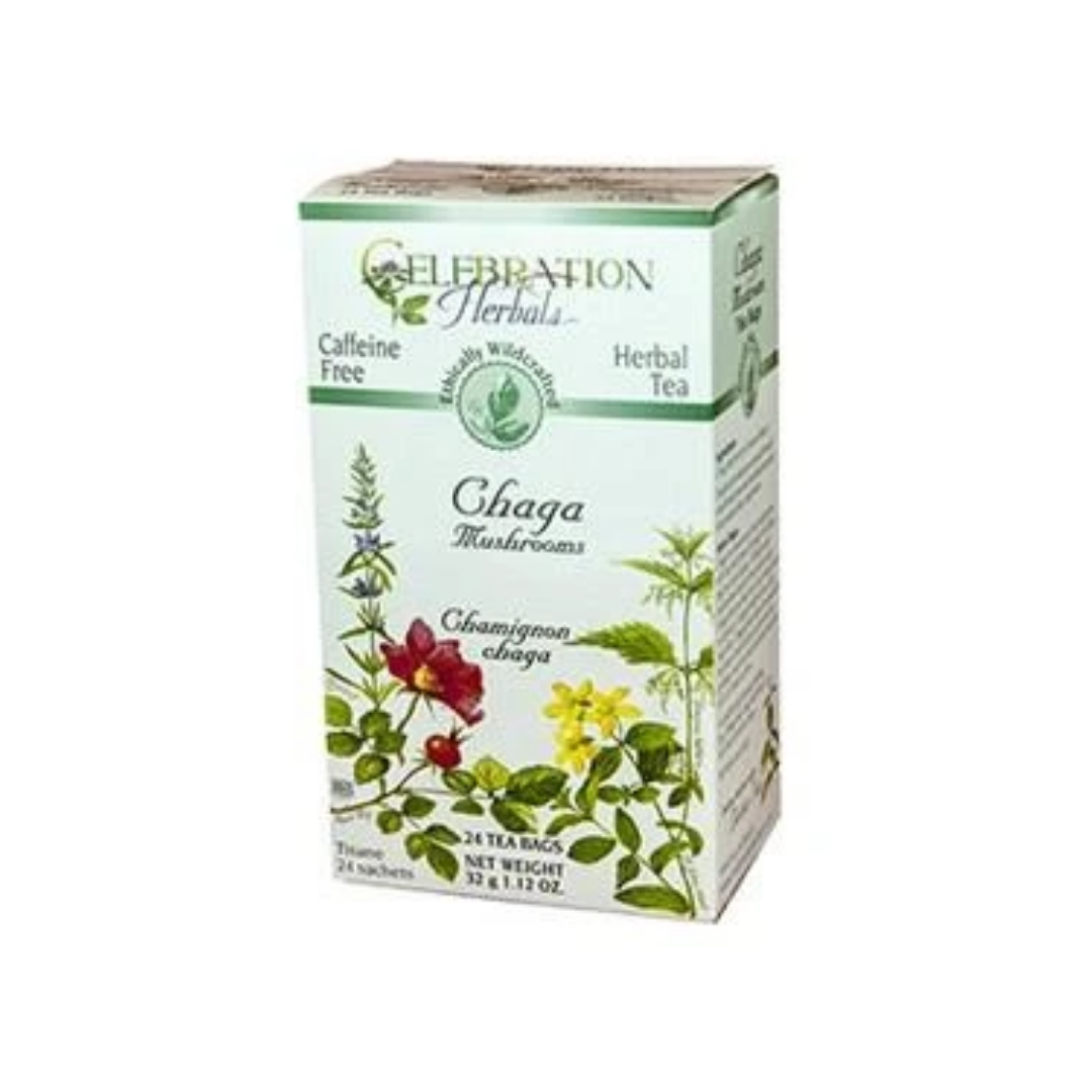 Celebration Herbals Chaga Mushrooms 24 Tea Bags