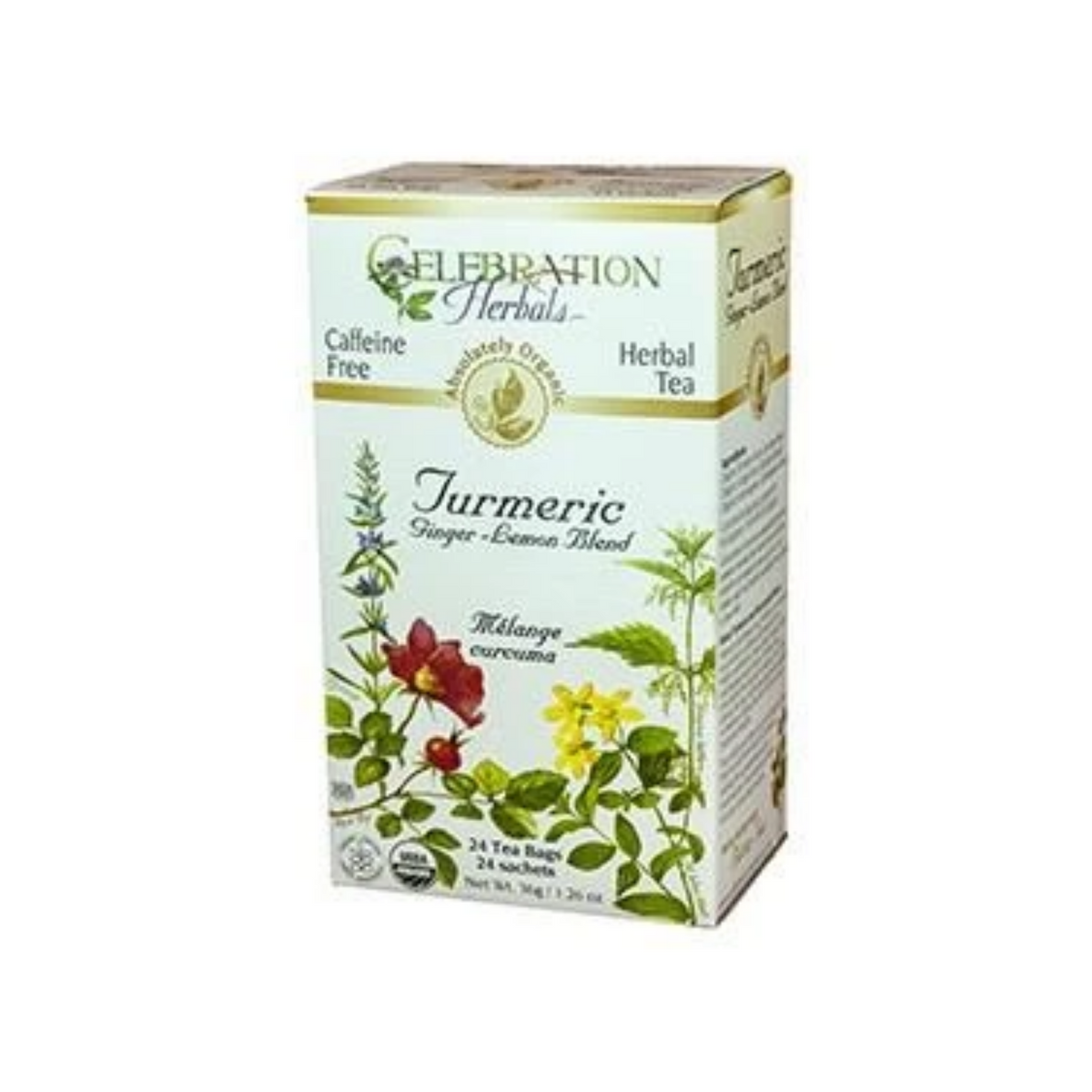 Celebration Herbals Tumeric, Ginger-Lemon Blend Tea 24 Bags