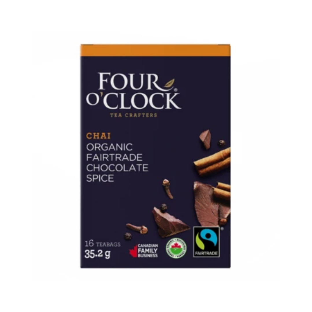 Four O'Clock Chocolate Spice herbal tea Organic-Fairtrade 16 Tea Bags