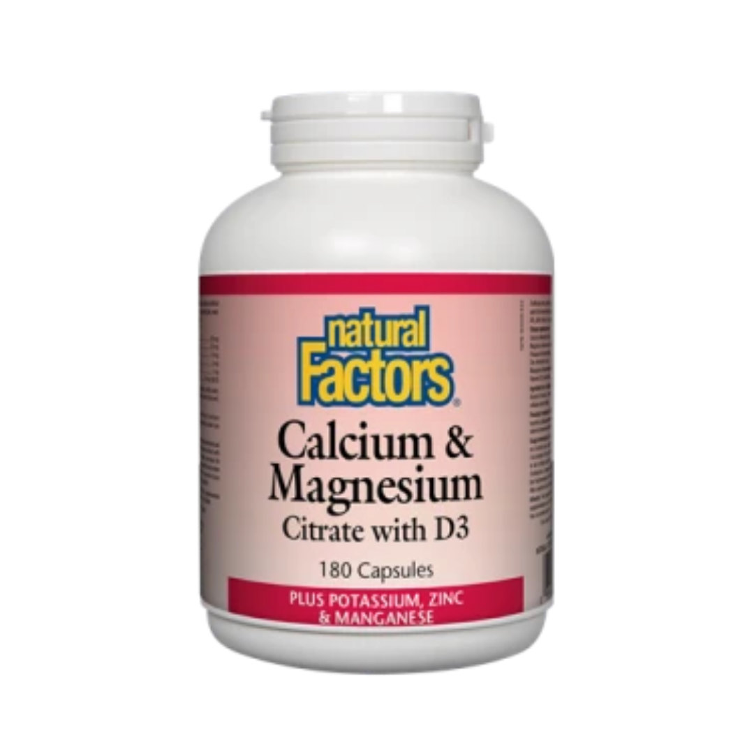 Natural Factors Calcium, Magnesium Citrate & D3, Potassium, Zinc & Manganese 210tabs
