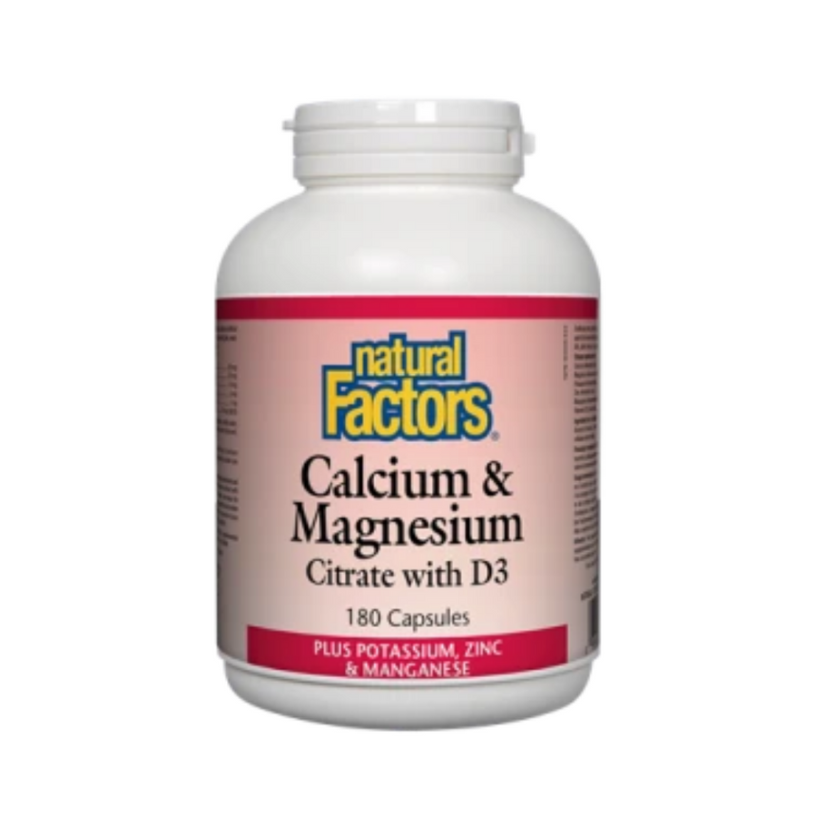 Natural Factors Calcium, Magnesium Citrate & D3, Potassium, Zinc & Manganese 210tabs