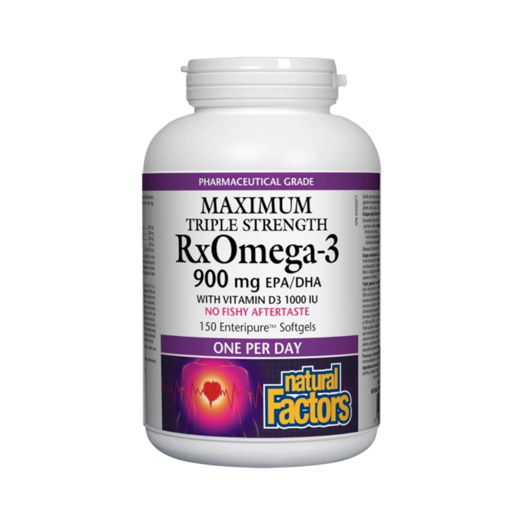 Natural Factors RxOmega-3 w/D3 900mg 150SG
