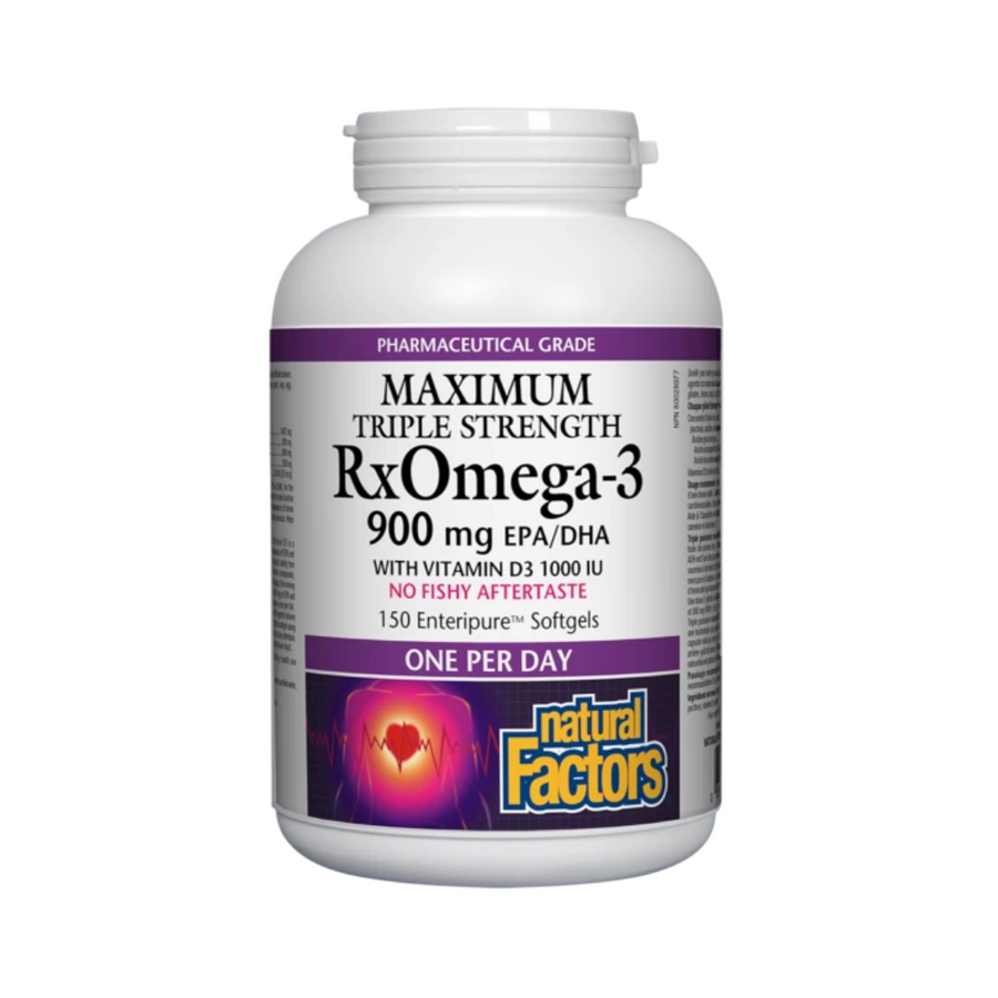 Natural Factors RxOmega-3 w/D3 900mg 150SG