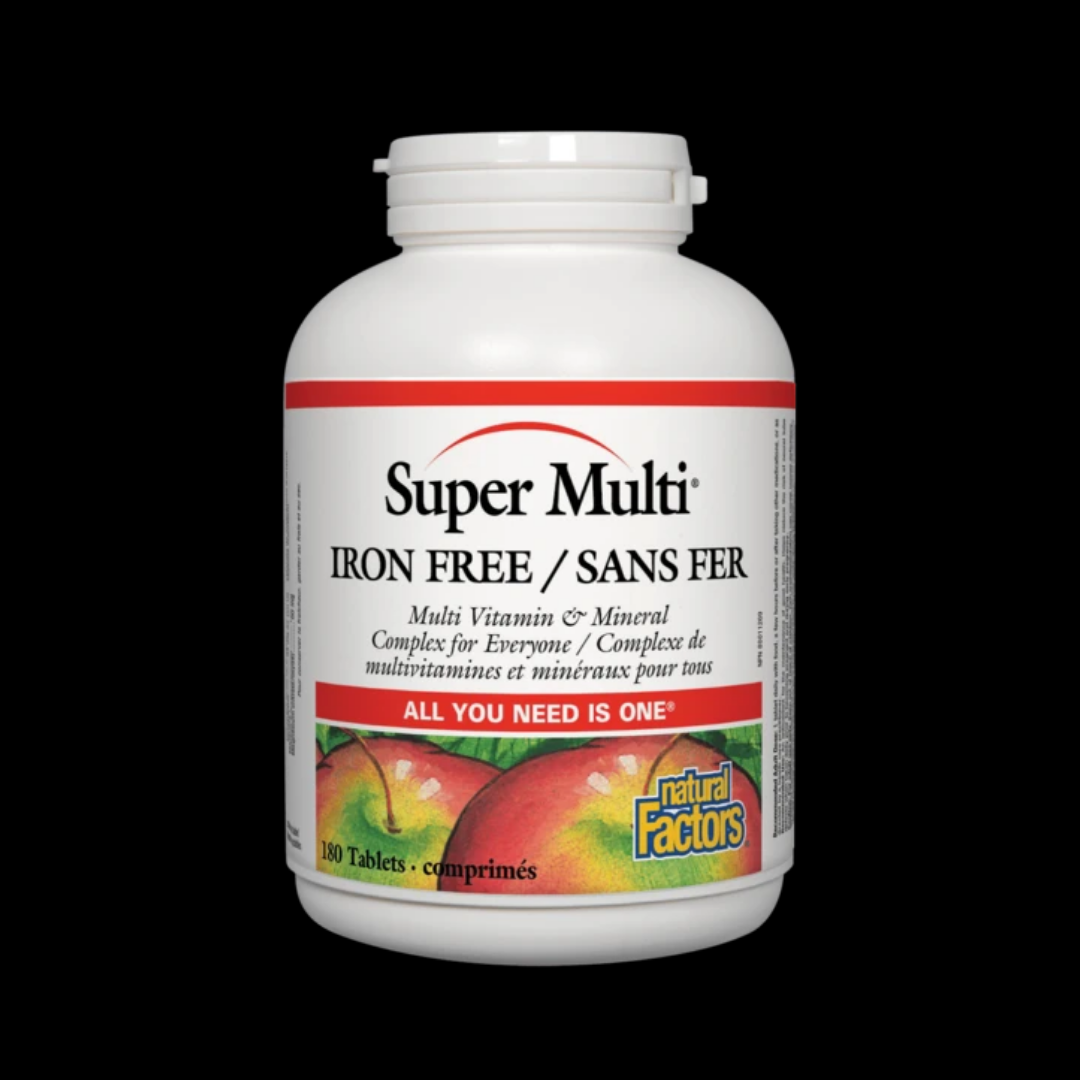 Natural Factors Super Multi Iron Free (180 Tabs)

Natural Factors Super Multi® Iron Free 180 Tabs