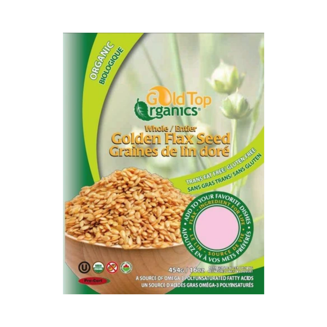 Organic Milled Golden Flax Seed 454G